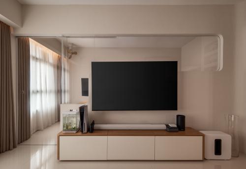 Minimalist Living Room at 246B KEBUN BAHRU EDGE