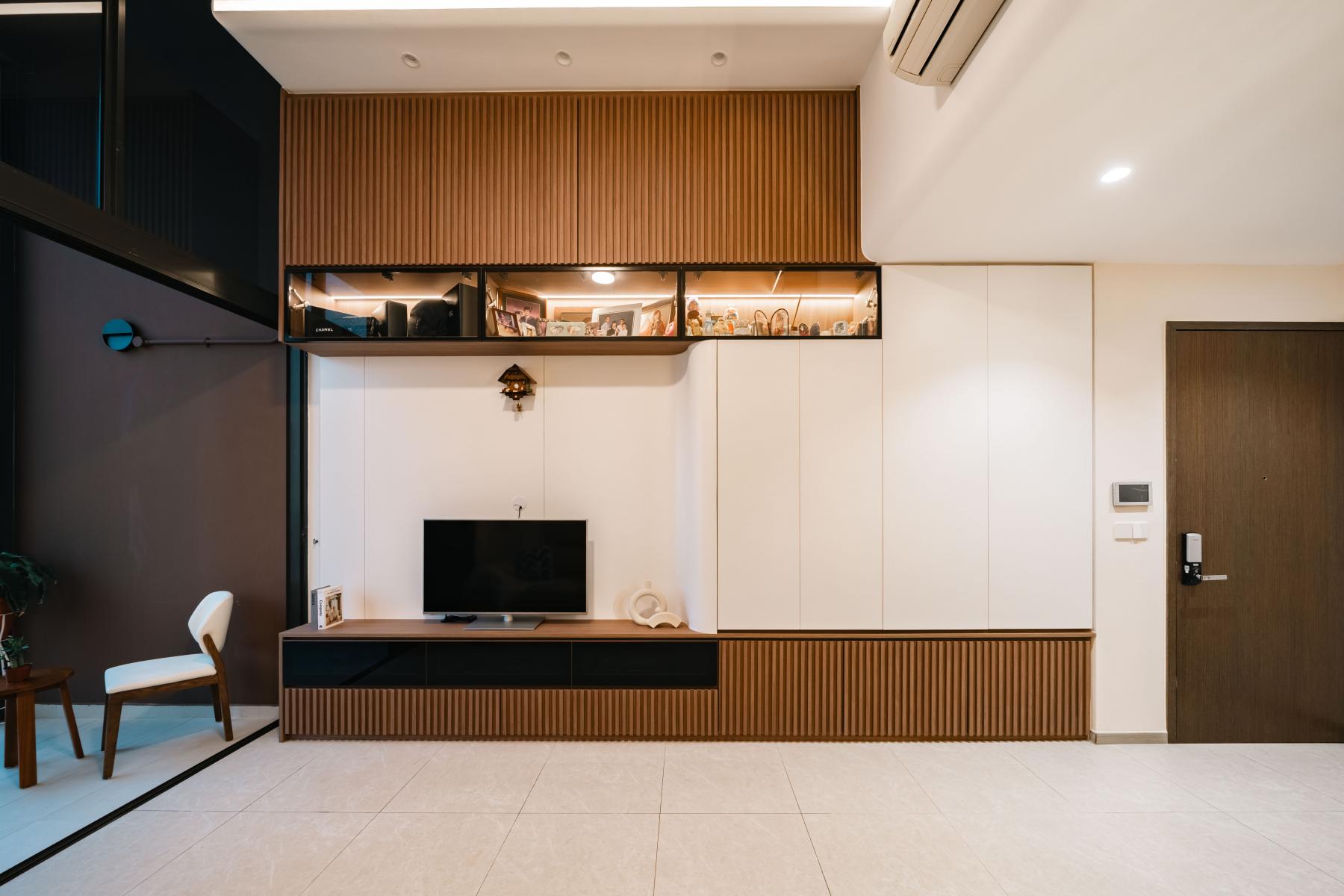 Modern Living Room with TV Console and Sofa