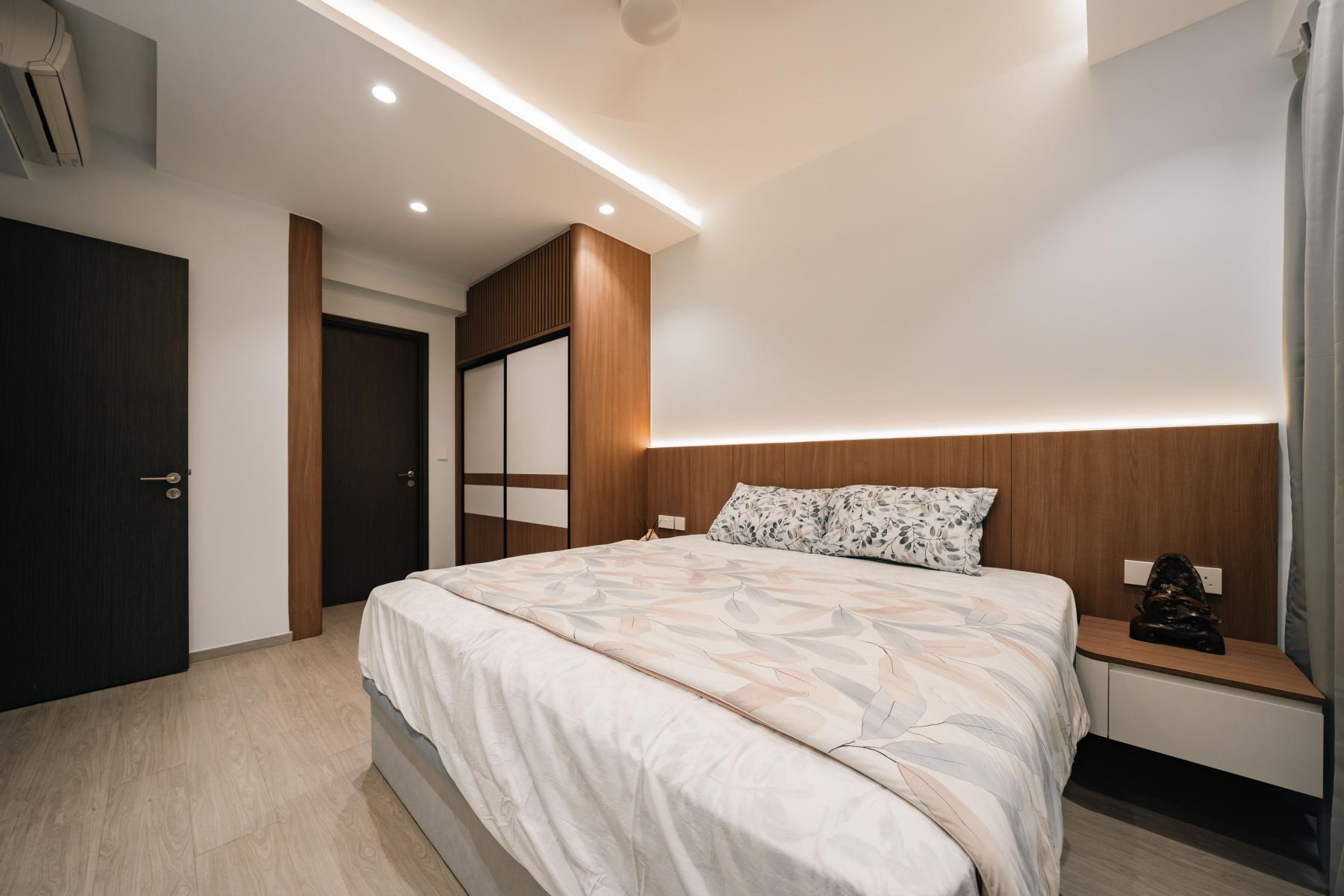 Modern Bedroom with Wardrobe and Sliding Wardrobe