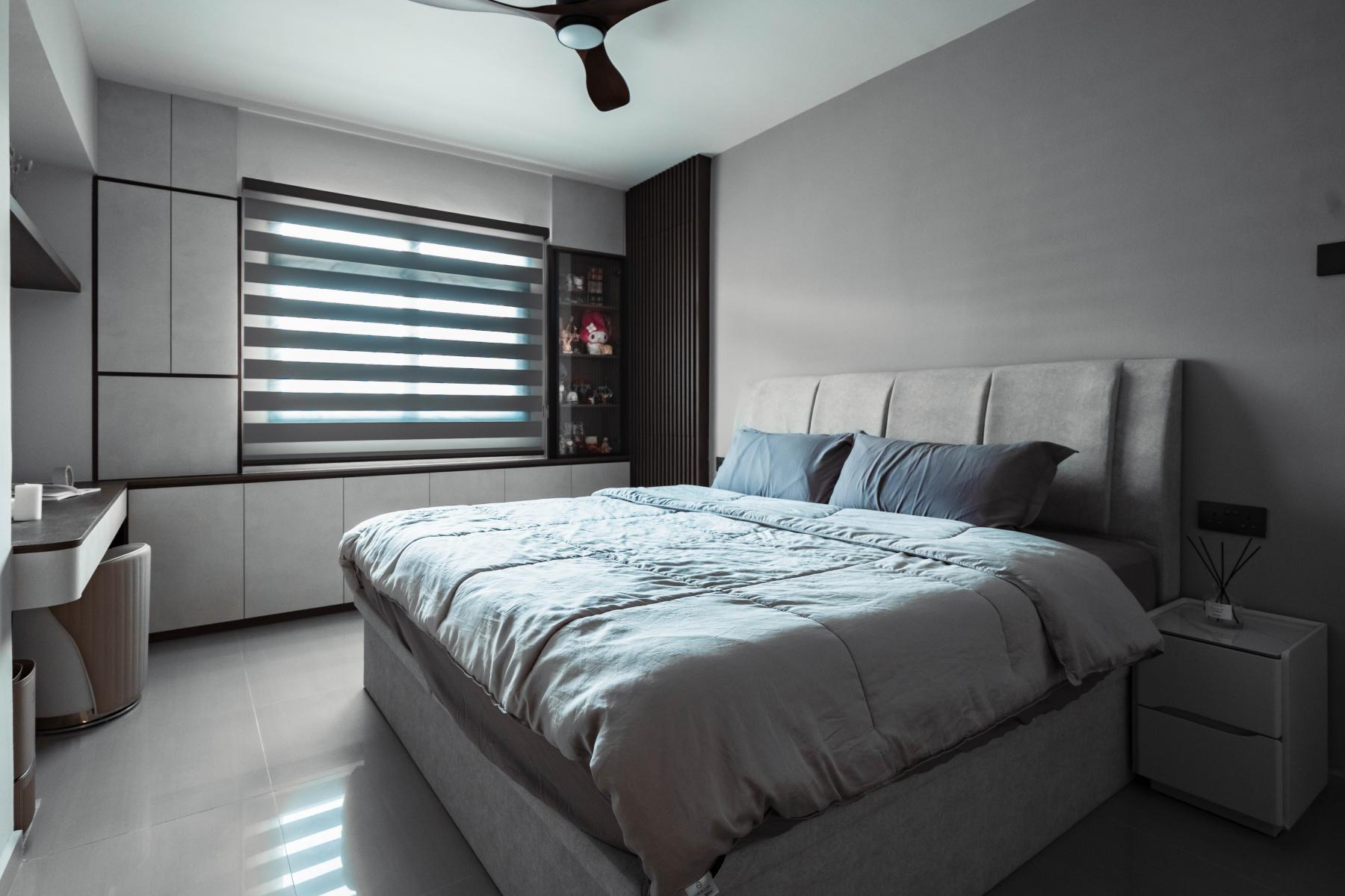 Modern Bedroom with Wardrobe and Sliding Wardrobe