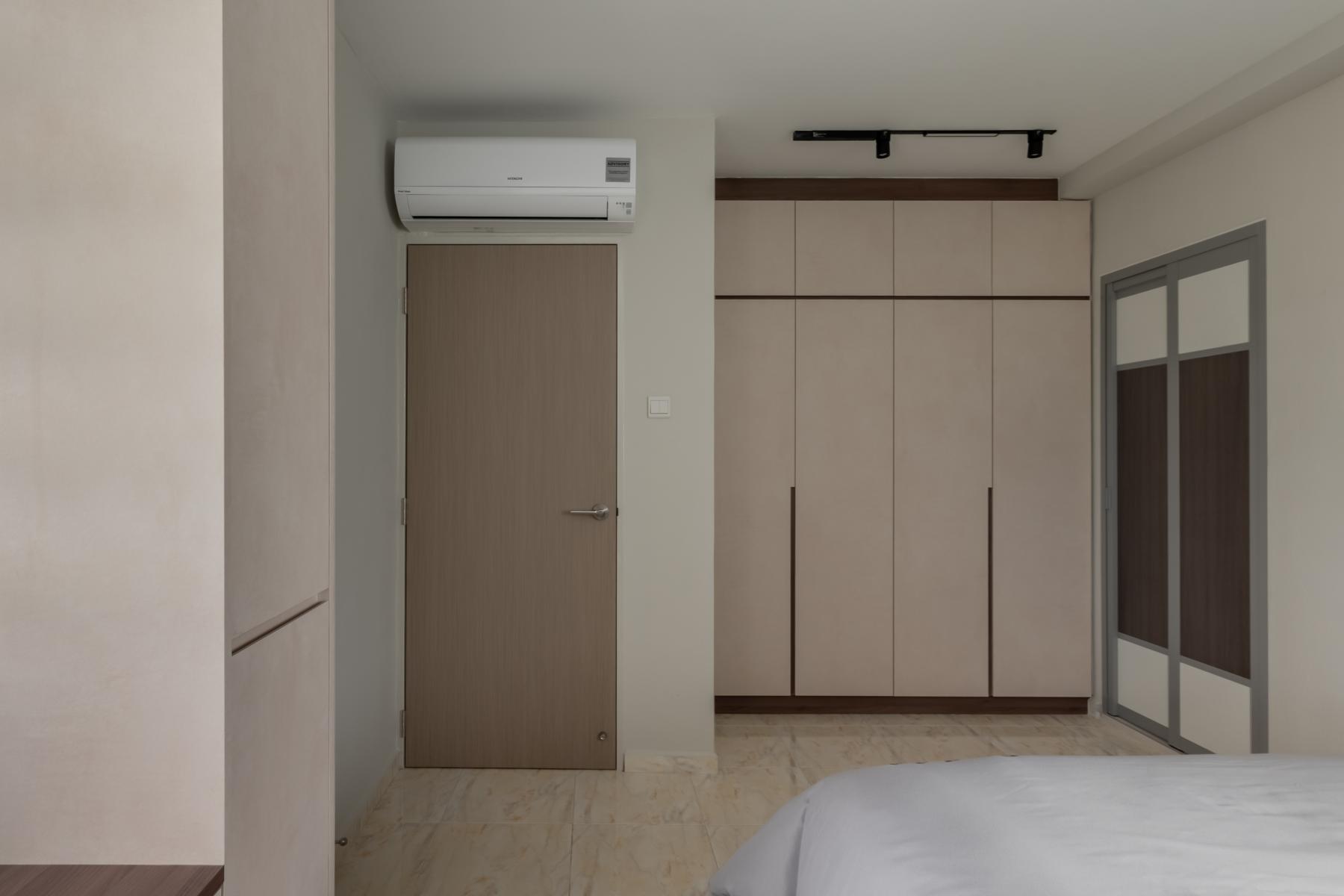 Contemporary Bedroom with Drop Light and Wardrobe