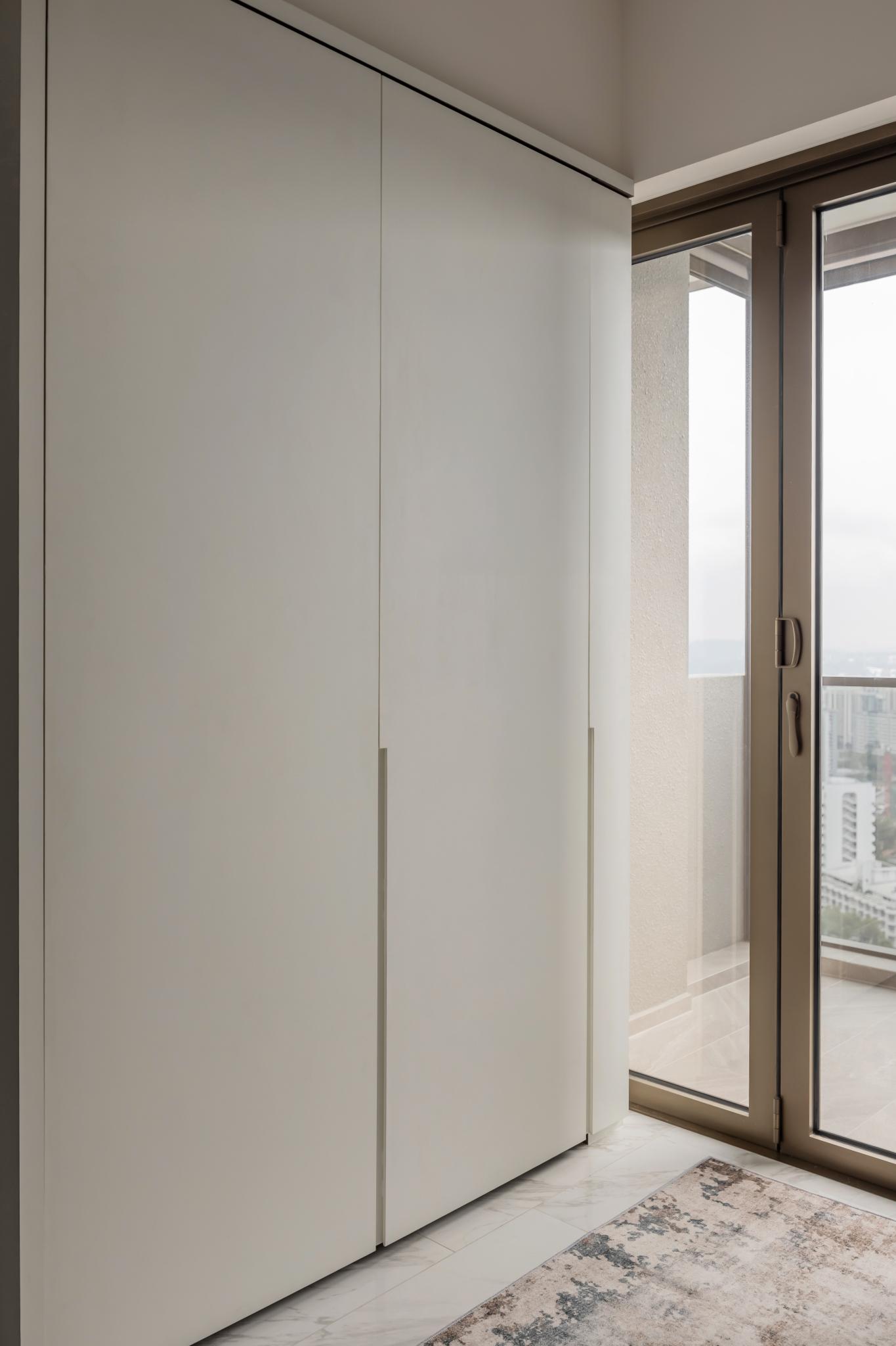 Modern Living Room with Storage Cabinets and Display Cabinets