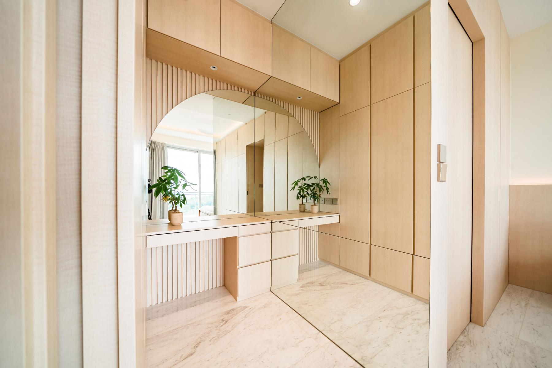 Minimalist Bedroom with Wardrobe and Sliding Wardrobe