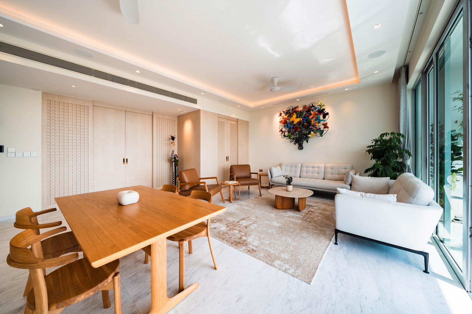 Minimalist Living Room with Settee and Cove Lighting