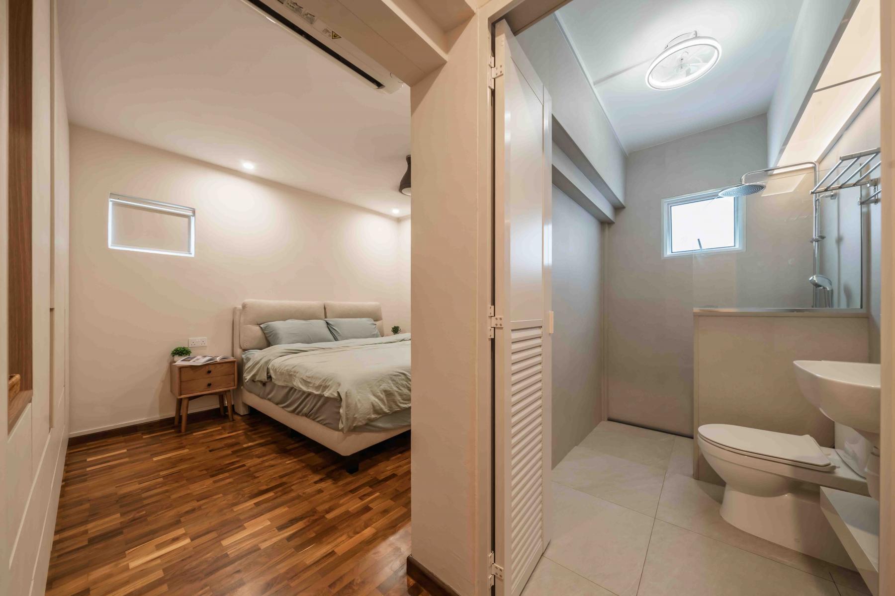 Minimalist Bedroom with Wardrobe and Sideboard