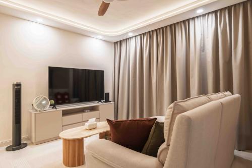 Minimalist Living Room at 113 Rivervale Walk