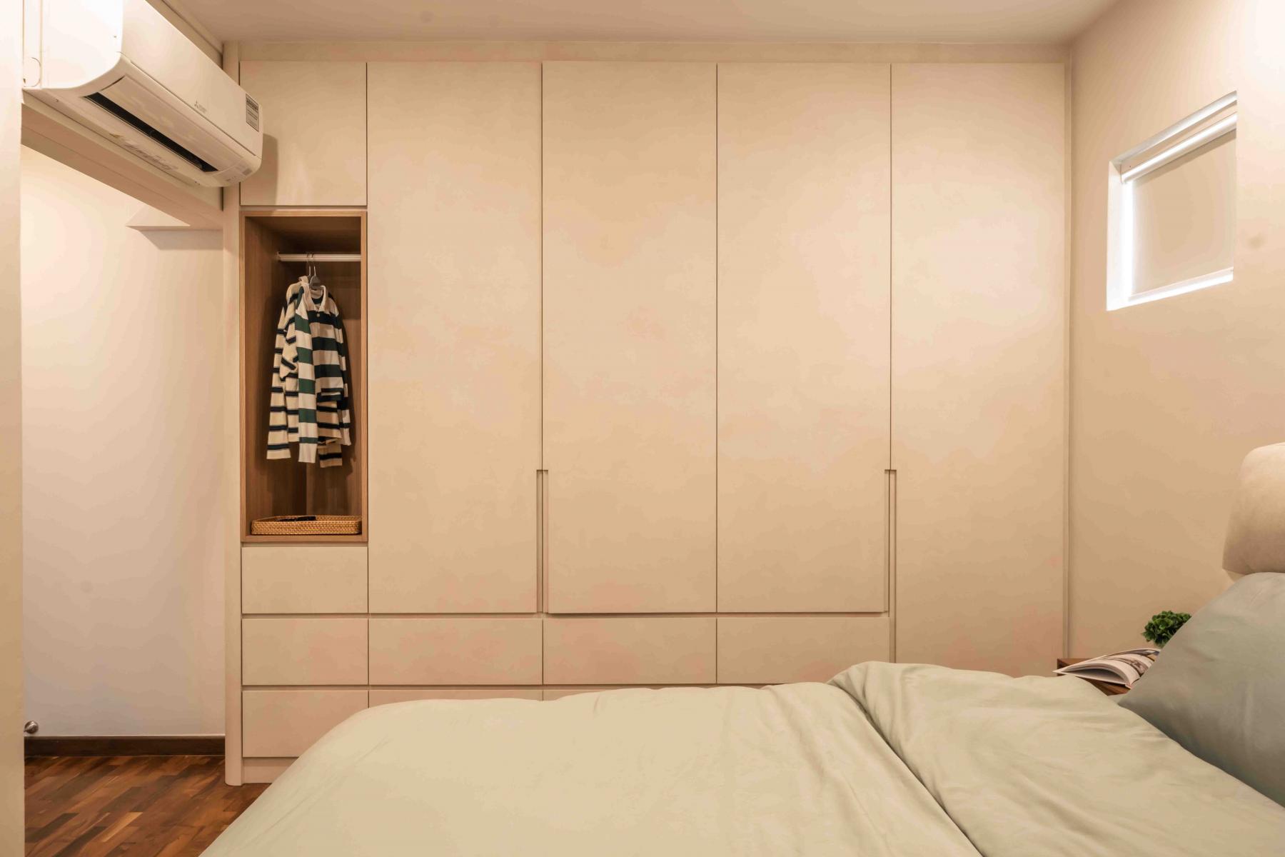 Minimalist Bedroom with Wardrobe and Sideboard