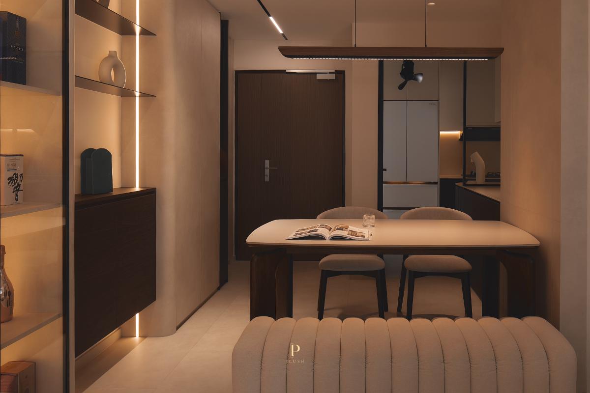 Modern Dining Room with Dining Table and Dining Chairs
