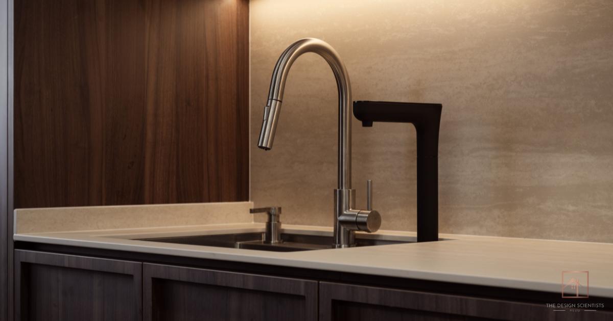 Modern Kitchen with Vinyl Flooring and Mosaic