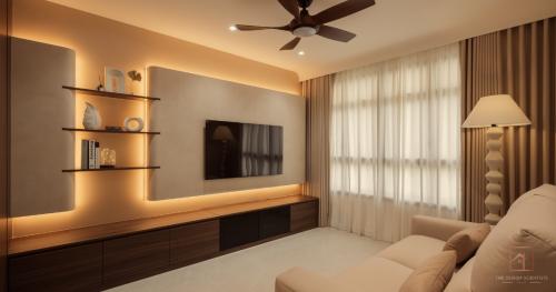 Modern Living Room at Macpherson Weave