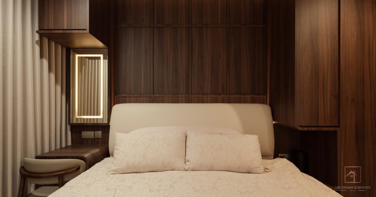 Modern Bedroom with Cove Lighting and Closet