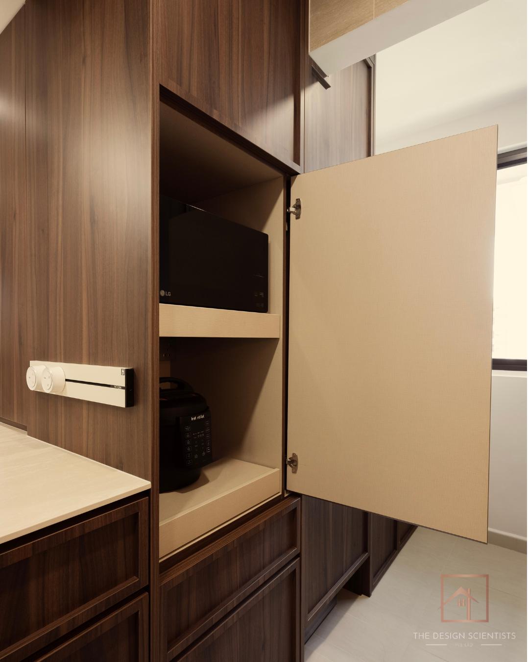 Modern Kitchen with Kitchen Window and Cupboard
