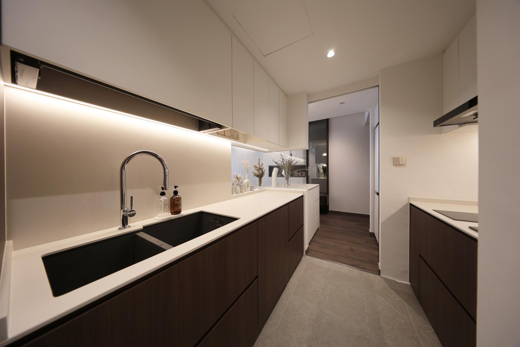 Modern Kitchen with Cupboard and Open Kitchen