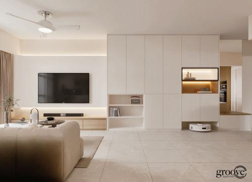 Minimalist Living Room at 282B Sengkang