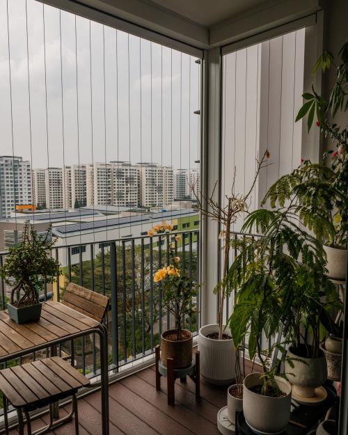 Contemporary Balcony at Ecopolitan Condo