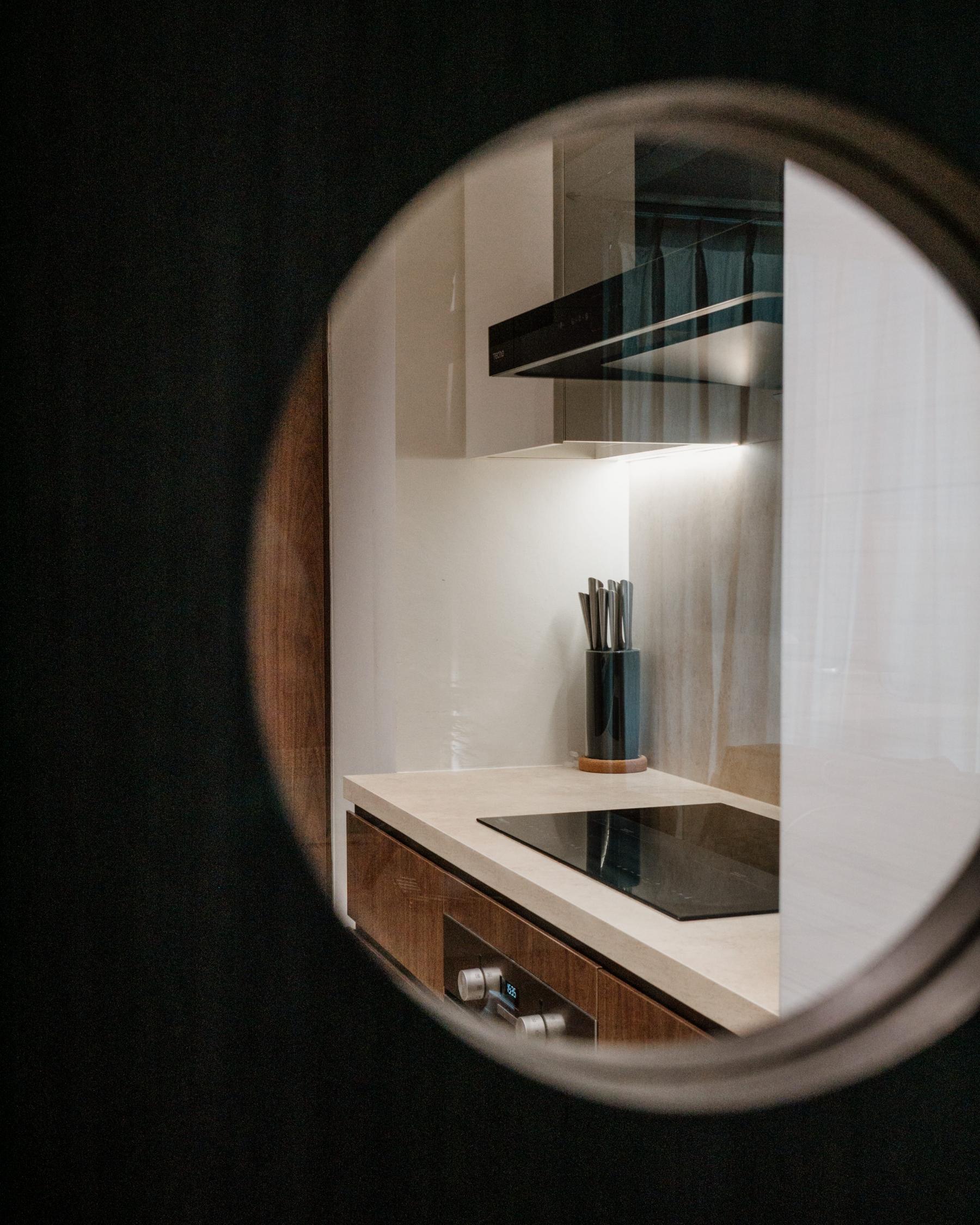 Contemporary Kitchen with Countertop and Kitchen Window