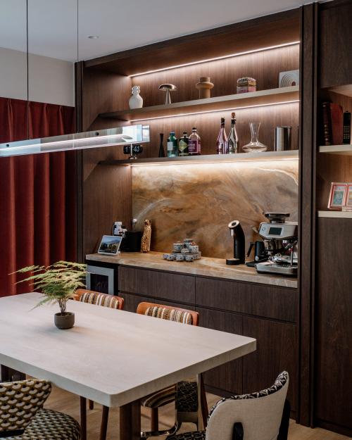 Contemporary Dining Room at Ecopolitan Condo