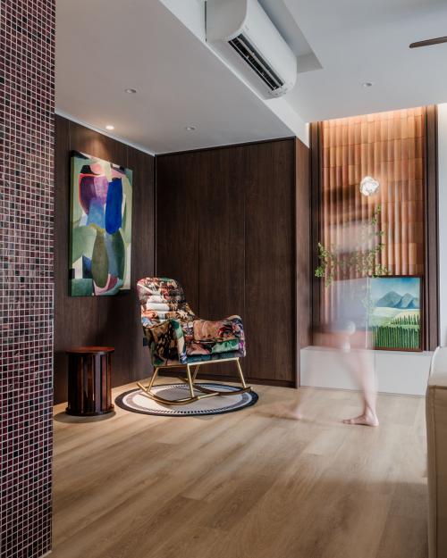 Contemporary Foyer at Ecopolitan Condo