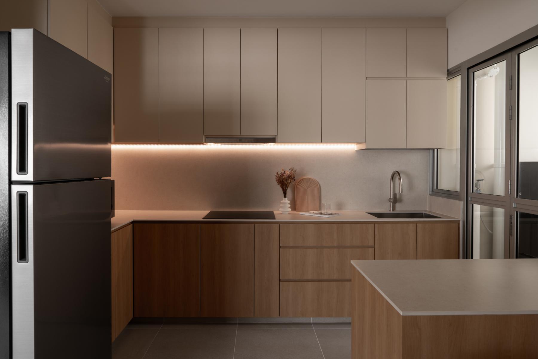 Scandinavian Kitchen with Open Kitchen and Kitchen Accessories