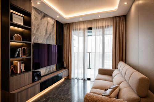 Modern Living Room at Avenue South Residence