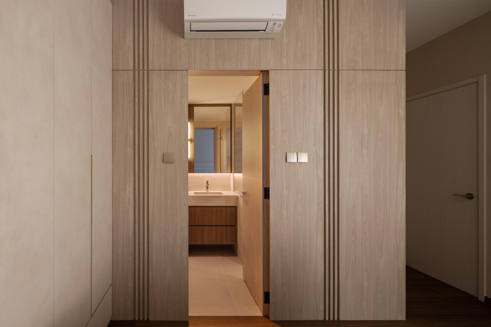 Contemporary Bathroom with Bathroom Storage and Bathroom Sinks