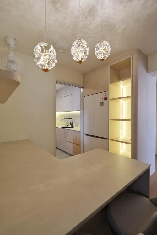 Minimalist Pantry at 4-room BTO cream