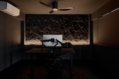Contemporary Home Office at 66 Marine Drive