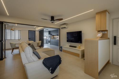 Minimalist Living Room at Bain Street