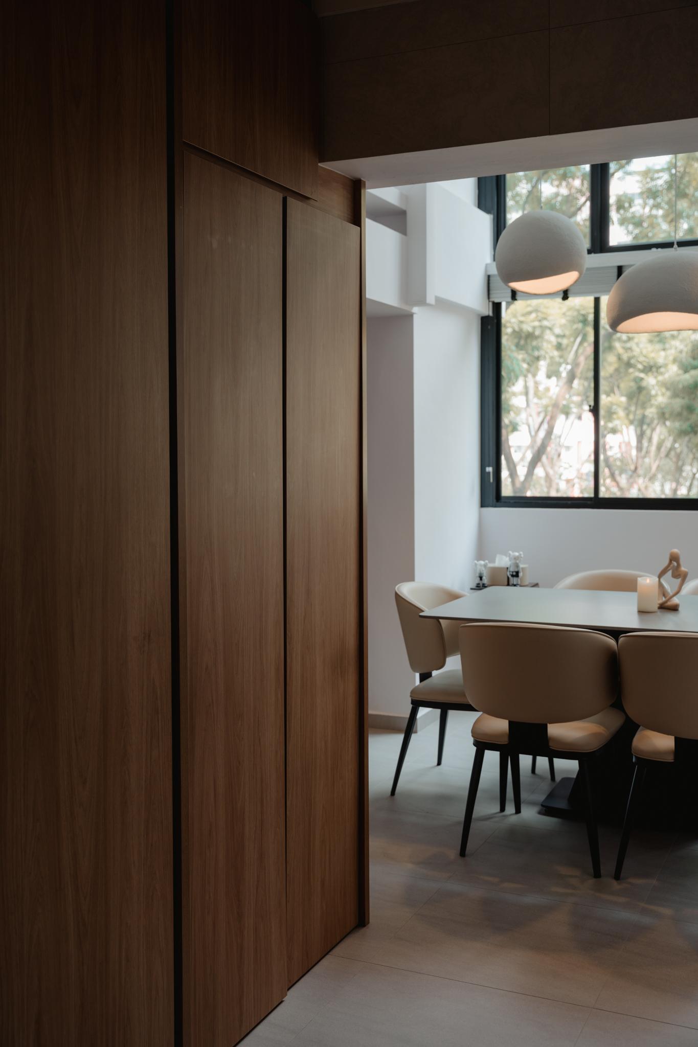Scandinavian Kitchen with Cupboard and Kitchen Cabinets