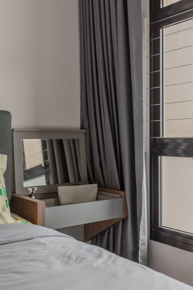 Modern Bedroom with Bedroom Dresser and Queen Bed