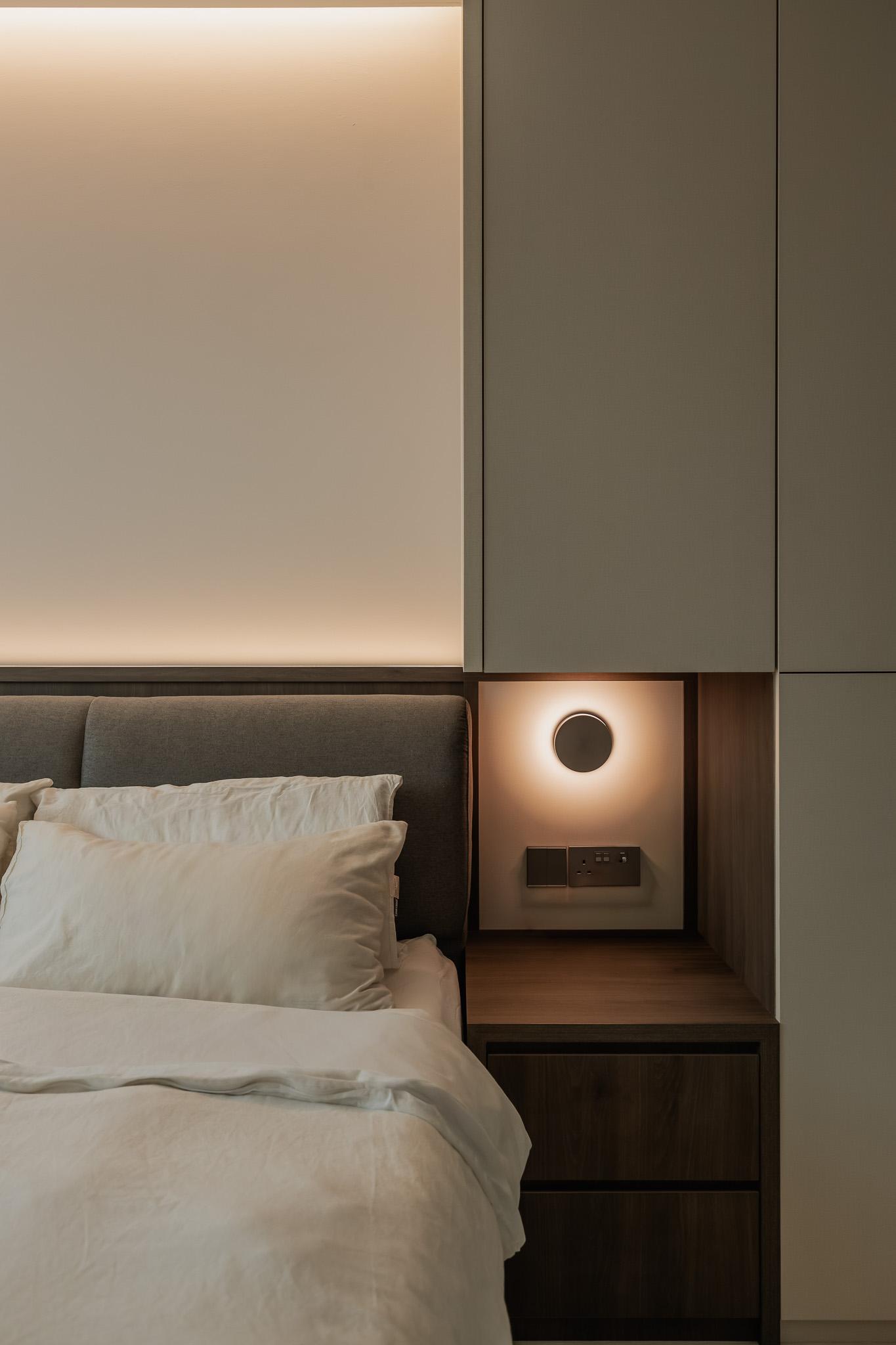 Contemporary Bedroom with Wardrobe and Closet