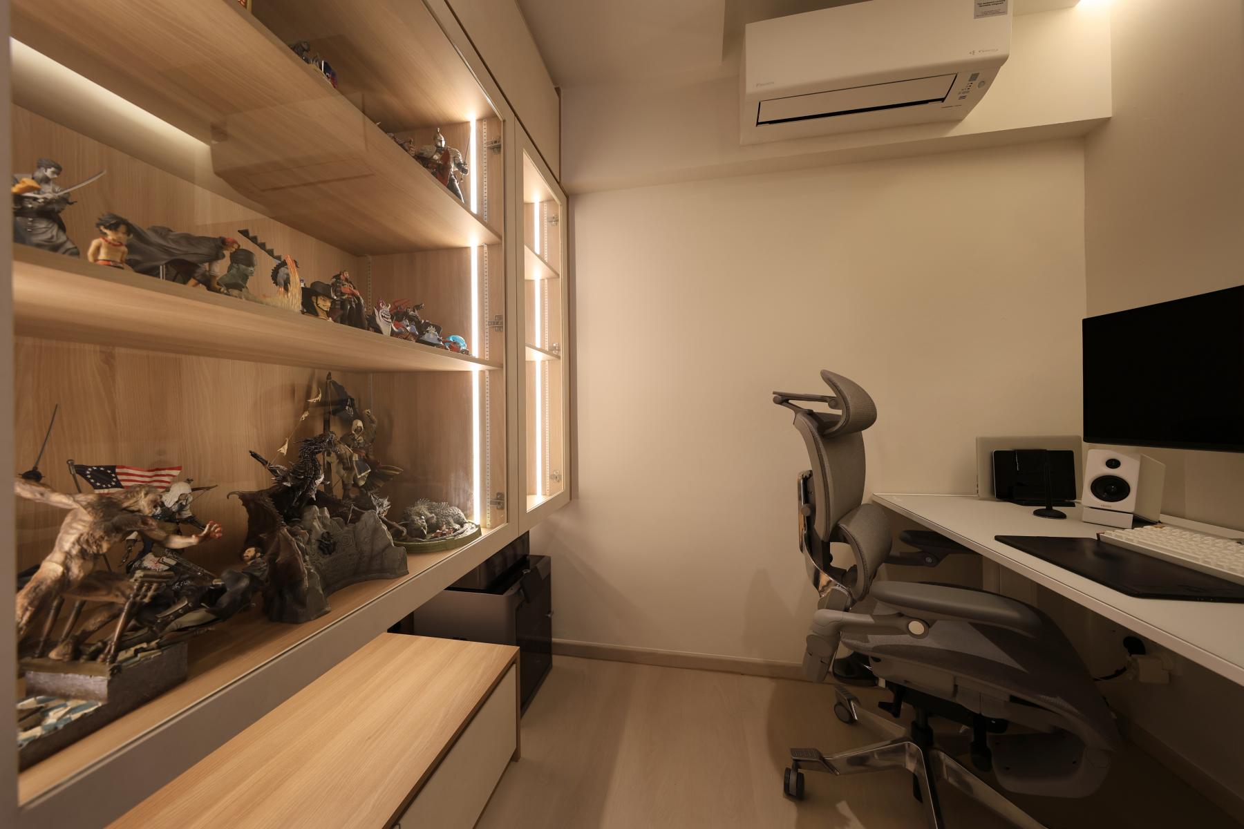 Minimalist Home Office with Desk and Desk Chairs