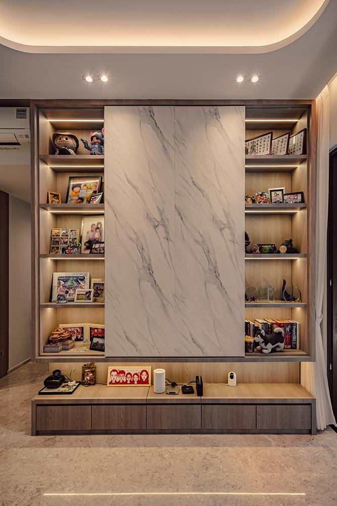 Modern Living Room with TV Console and Storage Cabinets