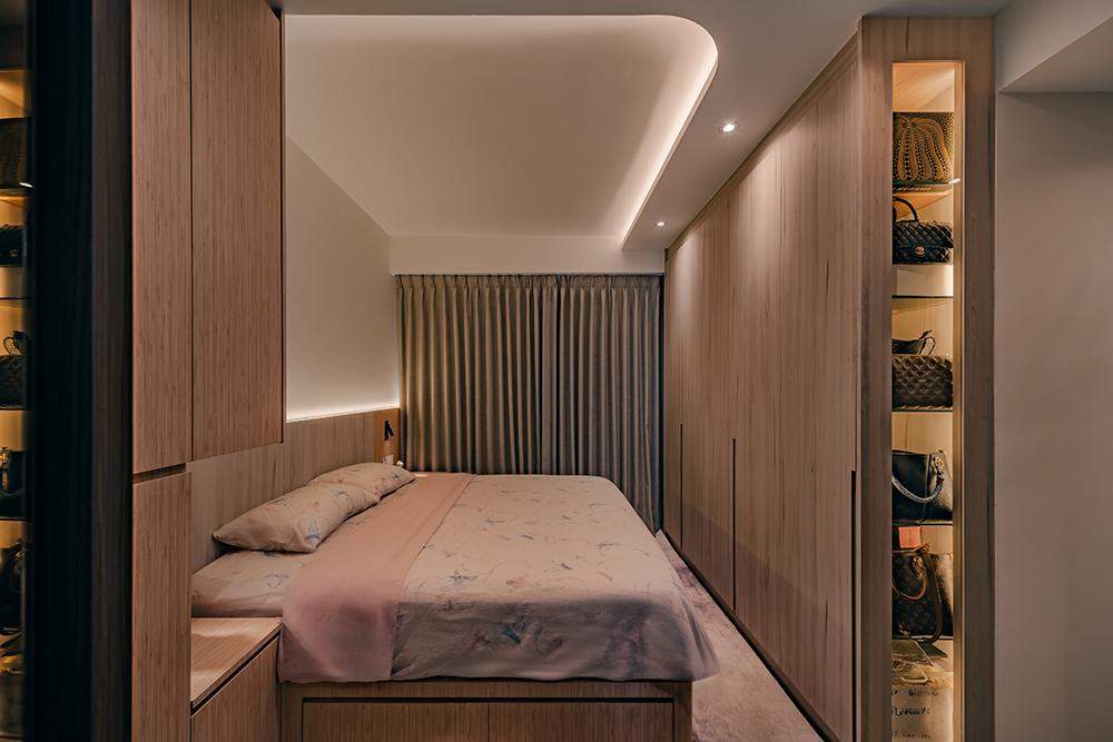 Modern Bedroom with Wardrobe and Built-in Bed