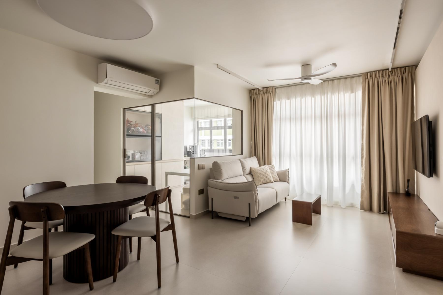 Contemporary Living Room with Sofa and Side Table
