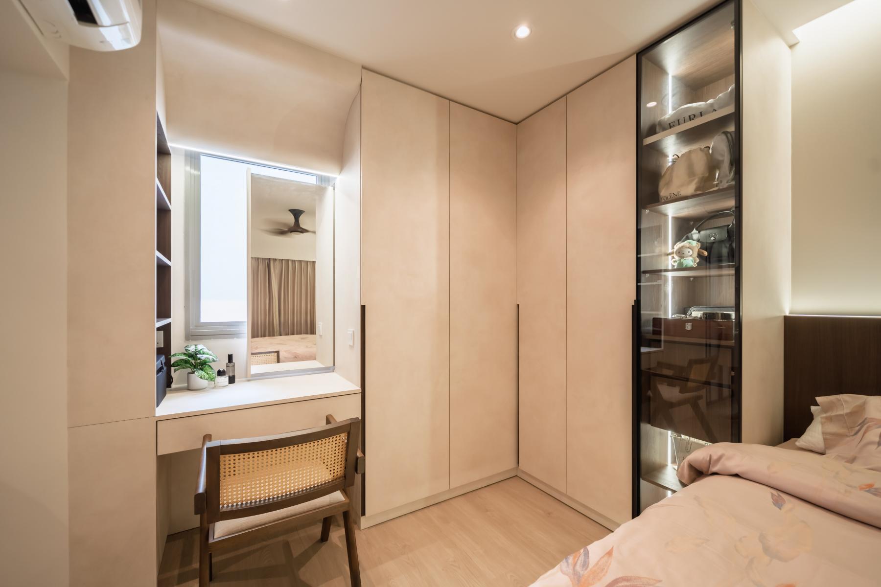 Modern Bedroom with Wardrobe and Closet
