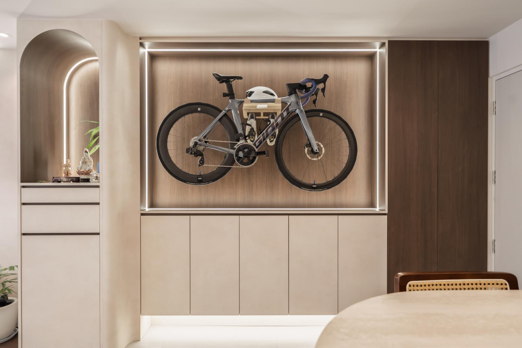 Modern Entryway with Seating Bench and Shoe Rack