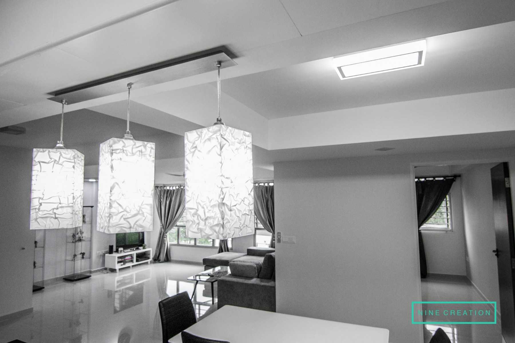 Modern Dining Room with Downlights and Dining Table