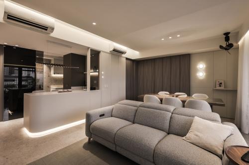 Modern Living Room at Condominium at 46 Lakeside Dr