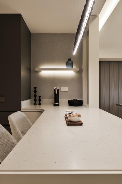 Modern Home Bar at Condominium at 46 Lakeside Dr