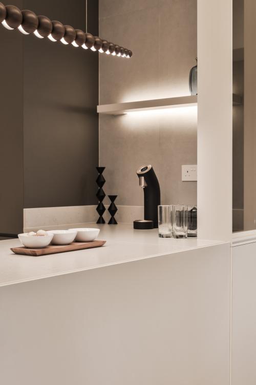 Modern Home Bar at Condominium at 46 Lakeside Dr