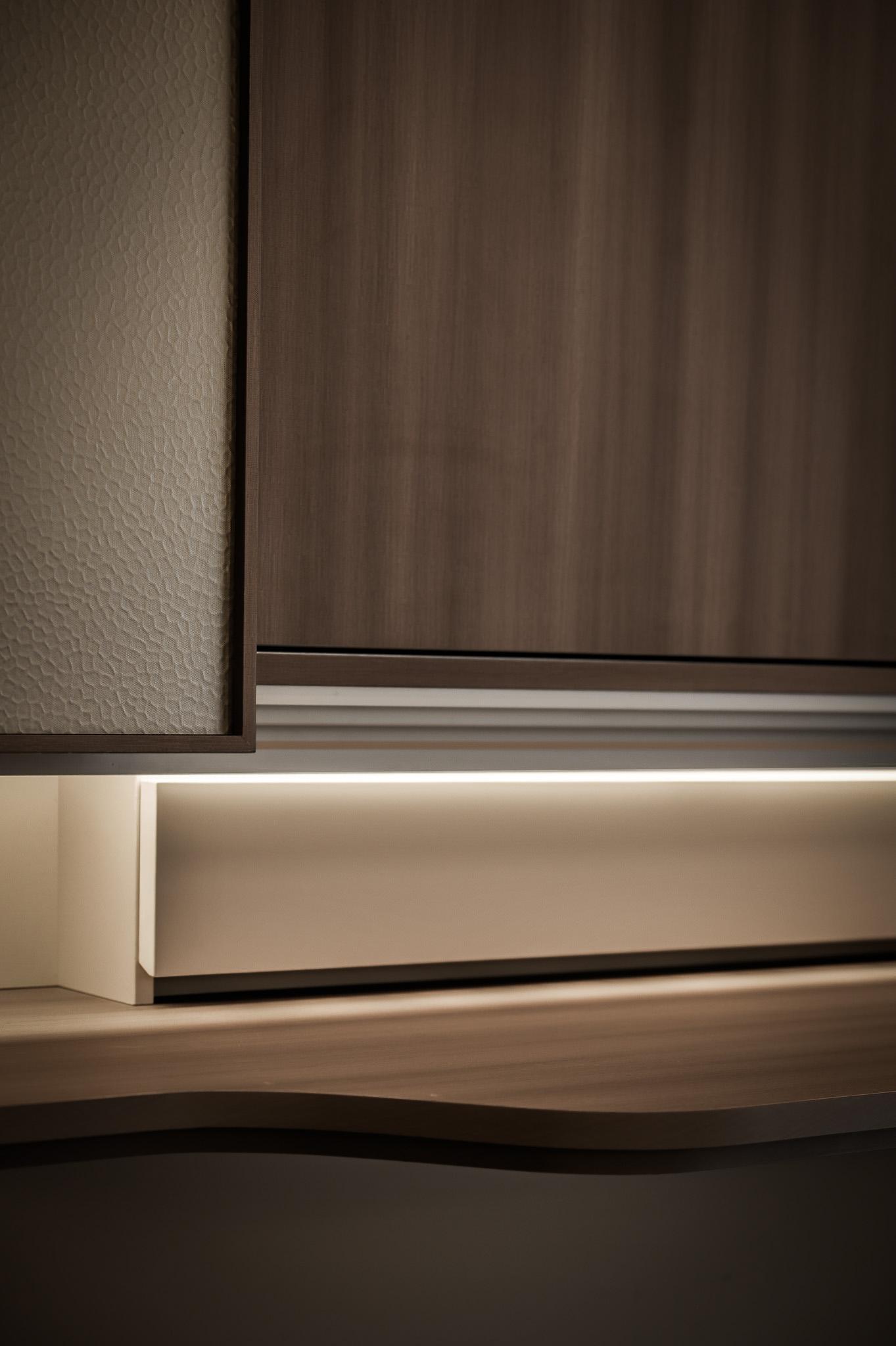 Modern Bedroom with Cove Lighting and Lighting
