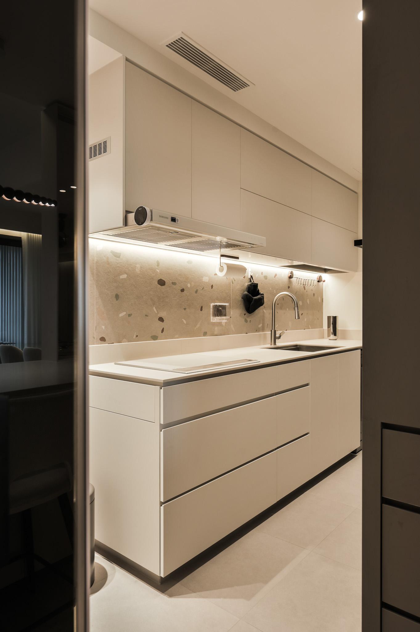 Modern Kitchen with Countertop and Cupboard