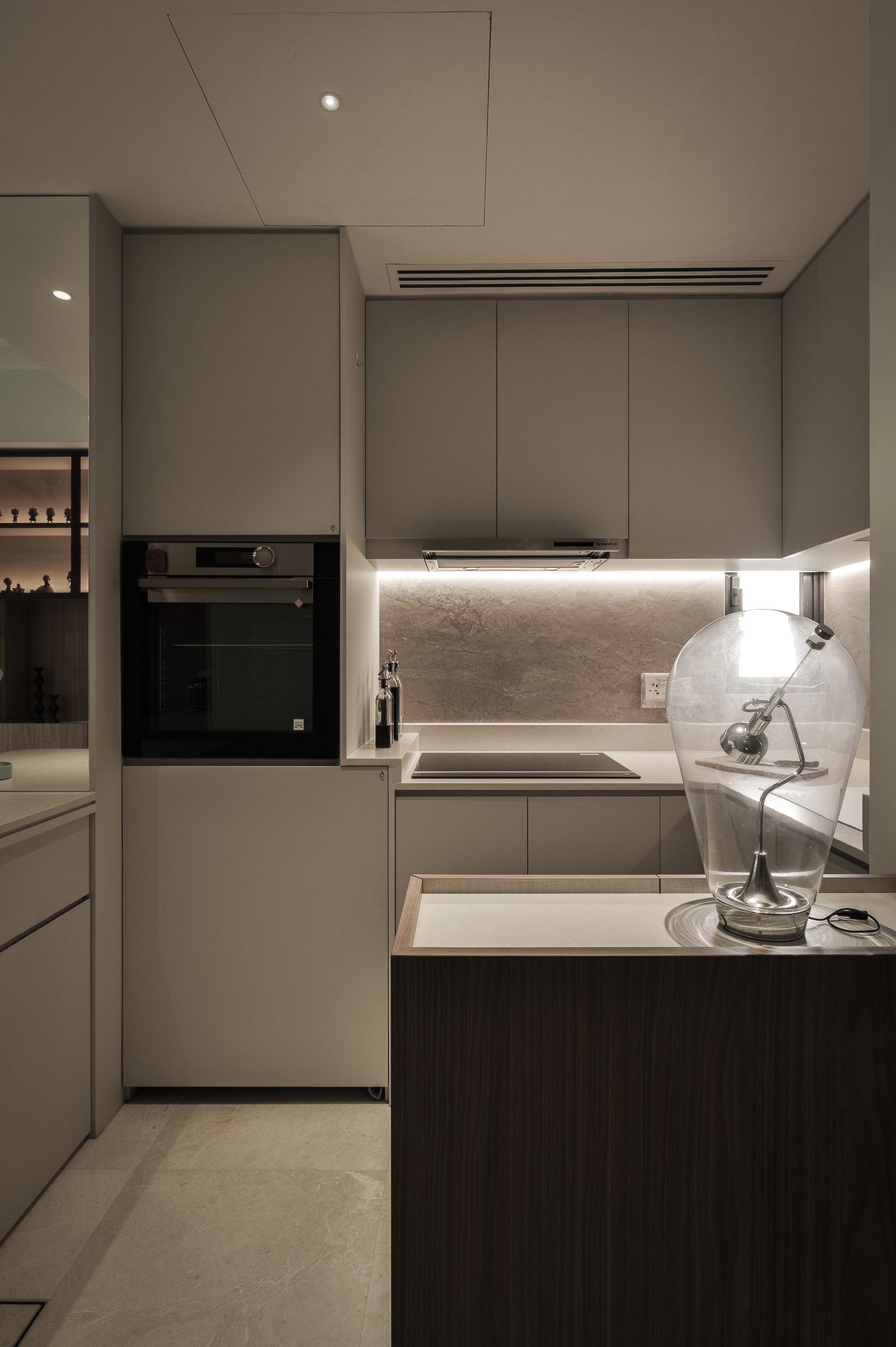 Modern Kitchen with Kitchen Accessories and Dishwasher