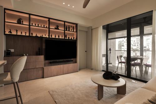 Modern Living Room at Condominium at 5 Derbyshire Rd