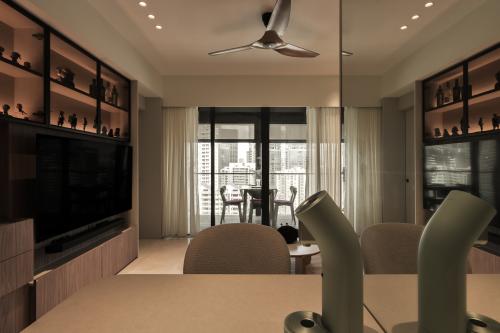 Modern Living Room at Condominium at 5 Derbyshire Rd