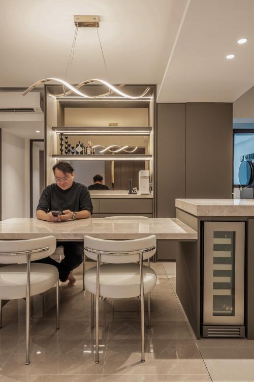 Modern Dining Room at Condominium at Toa Payoh Lor 1