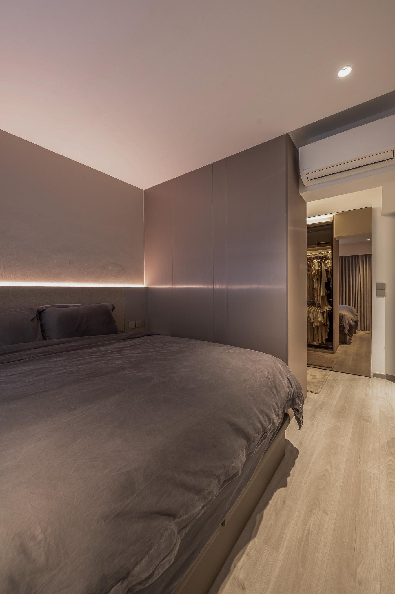 Modern Bedroom with Wardrobe and Sliding Wardrobe