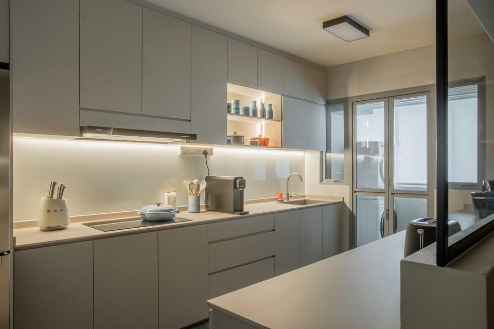 Modern Kitchen with Kitchen Accessories and Kitchen Tap