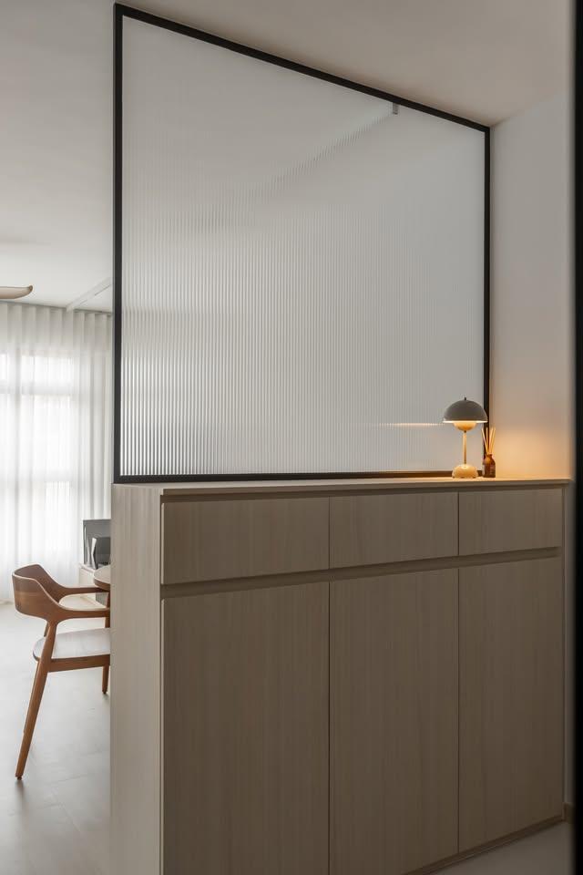 Modern Entryway with Shoe Rack and Small Storage